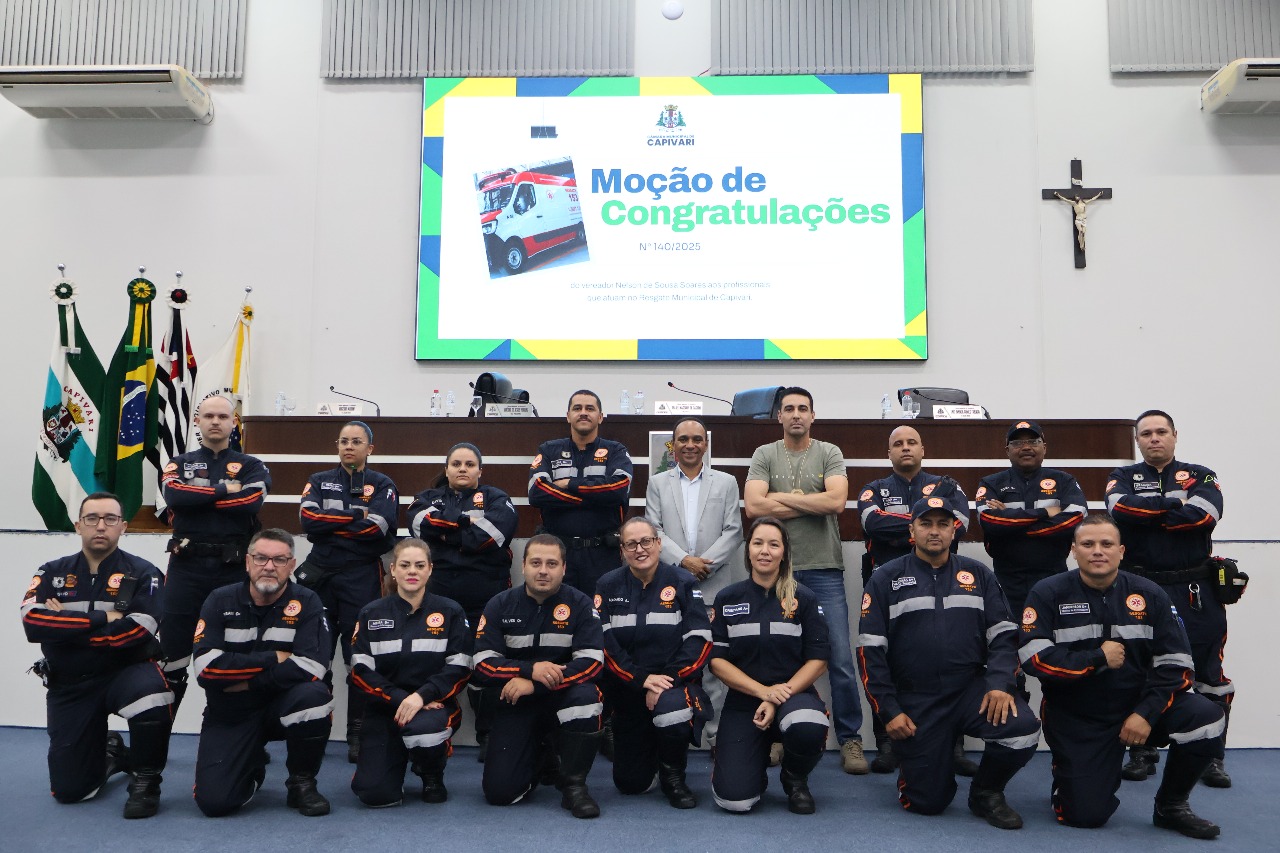 Câmara homenageia equipe do Resgate Municipal pelo Dia do Resgate