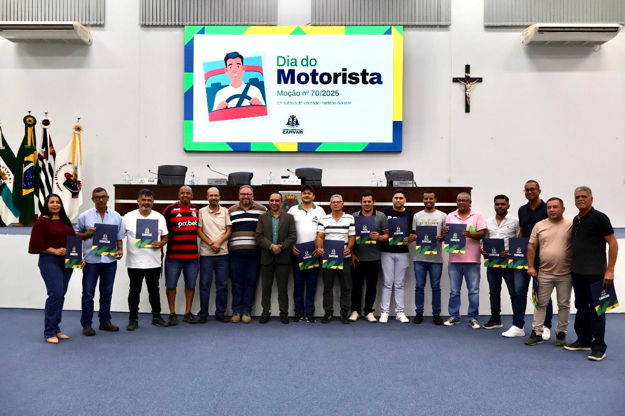 Câmara de Capivari realiza homenagem ao Dia do Motorista
