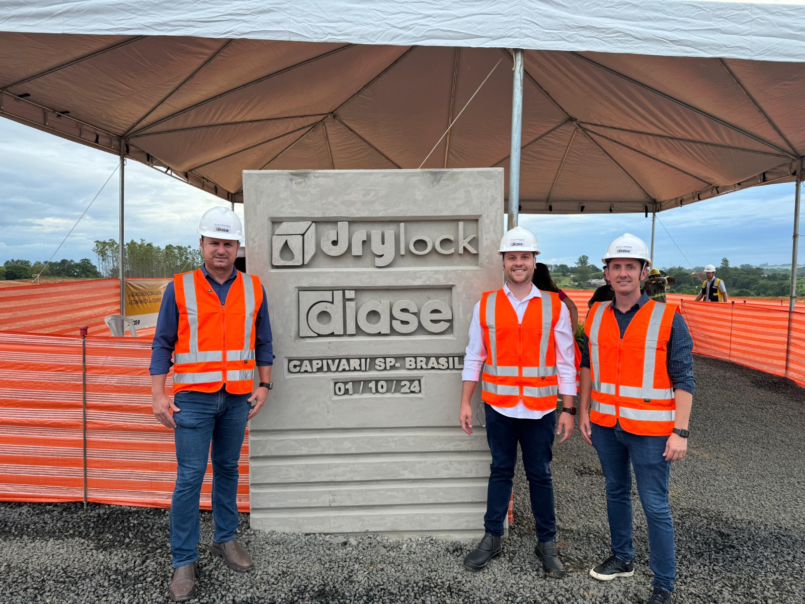 Thiago Braggion prestigia cerimônia de início das obras da nova unidade da Drylock