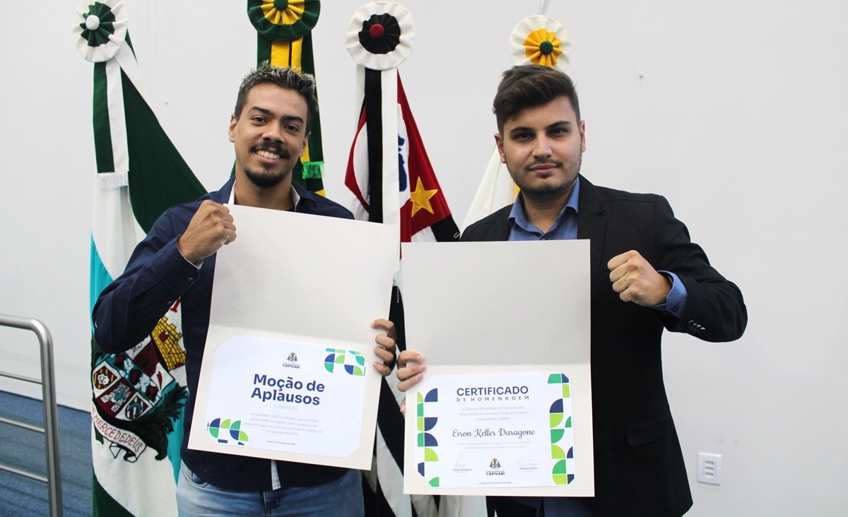 Atleta Esron Keller Daragone é homenageado na 3ª Sessão Ordinária