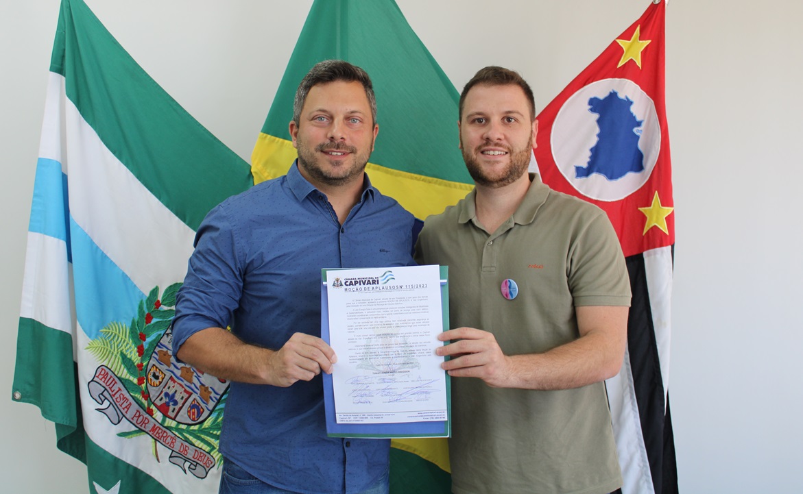 Presidente Thiago Braggion parabeniza Vaz-Engenharia pela Estação de Recarga de Veículos Elétricos em Capivari