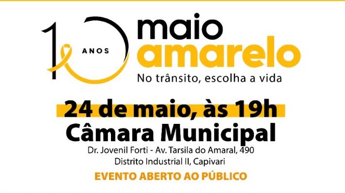 Câmara Municipal de Capivari promove palestra sobre segurança no trânsito na próxima semana