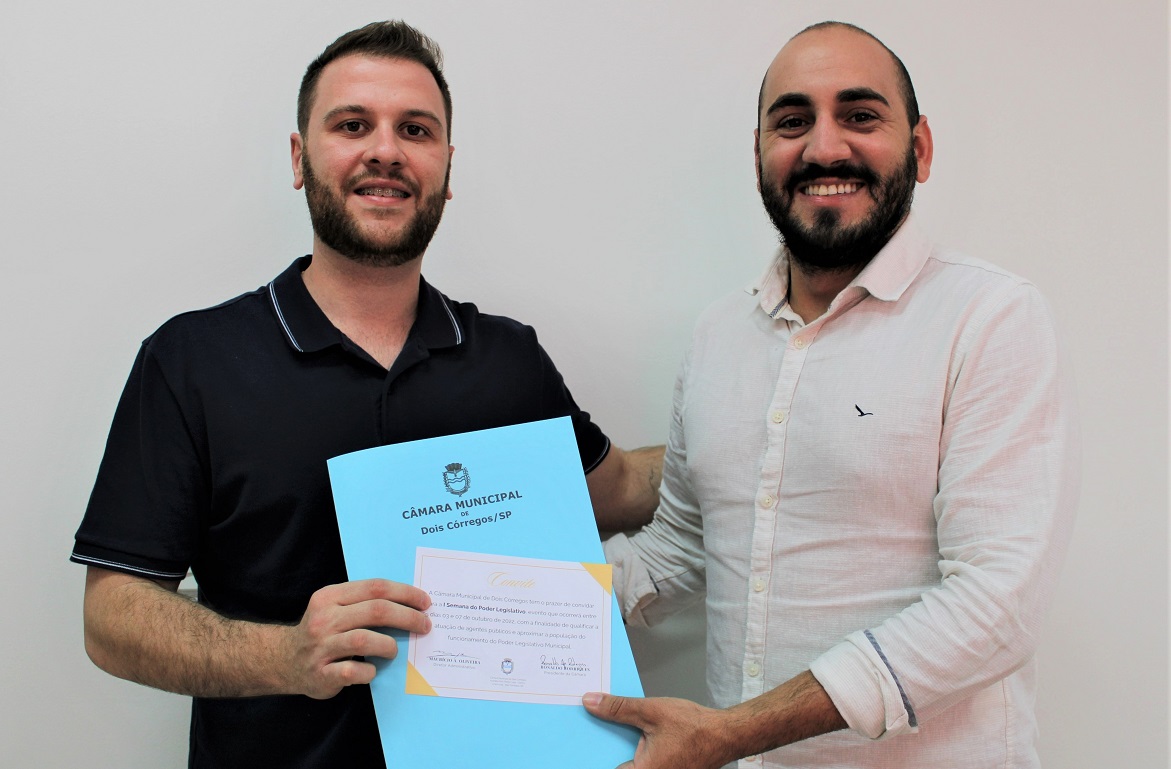 Vereador Thiago Braggion se reúne com vereador de Dois Córregos