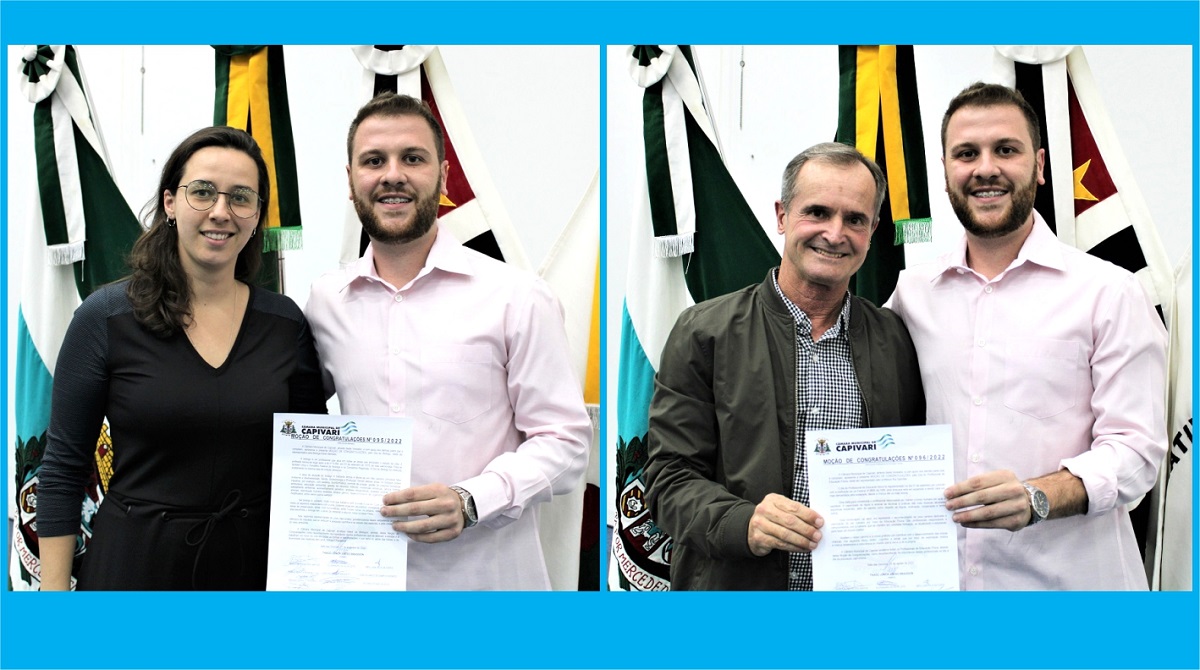 Karen Bertoldo e Rui Sanches recebem homenagens pelo Dia do Biólogo e Dia do Profissional de Educação Física