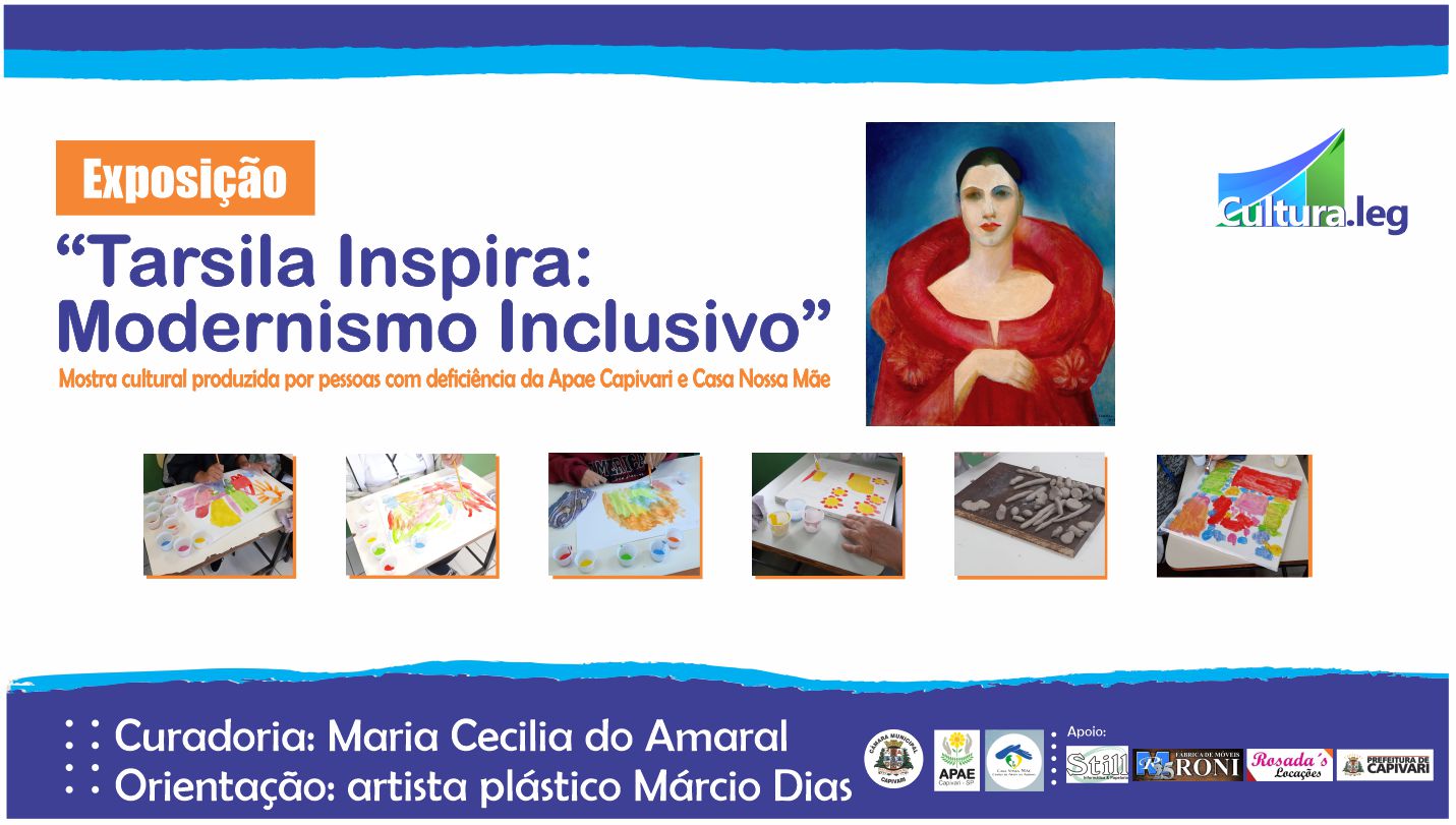 Câmara de Capivari abre exposição com releituras de obras de Tarsila do Amaral produzidas por pessoas com deficiência