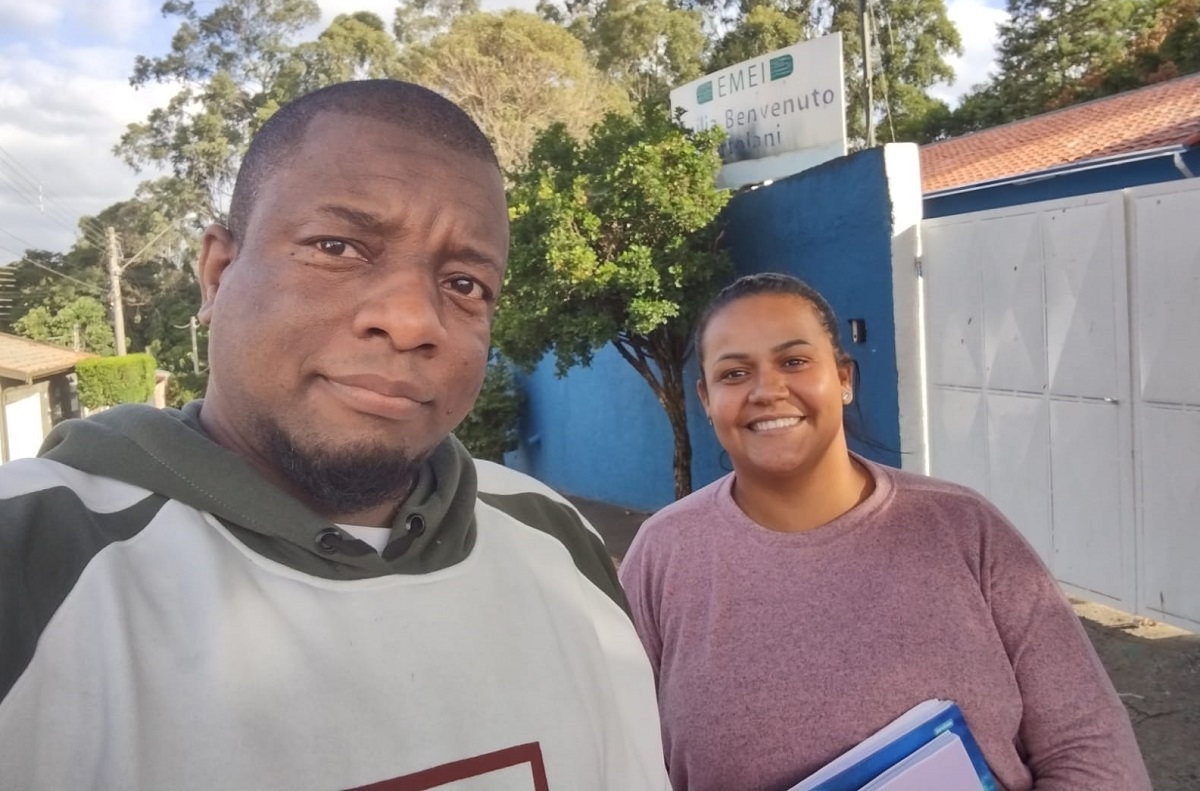 Vereadores Denilton e Paloma fiscalizam creche do bairro Castellani