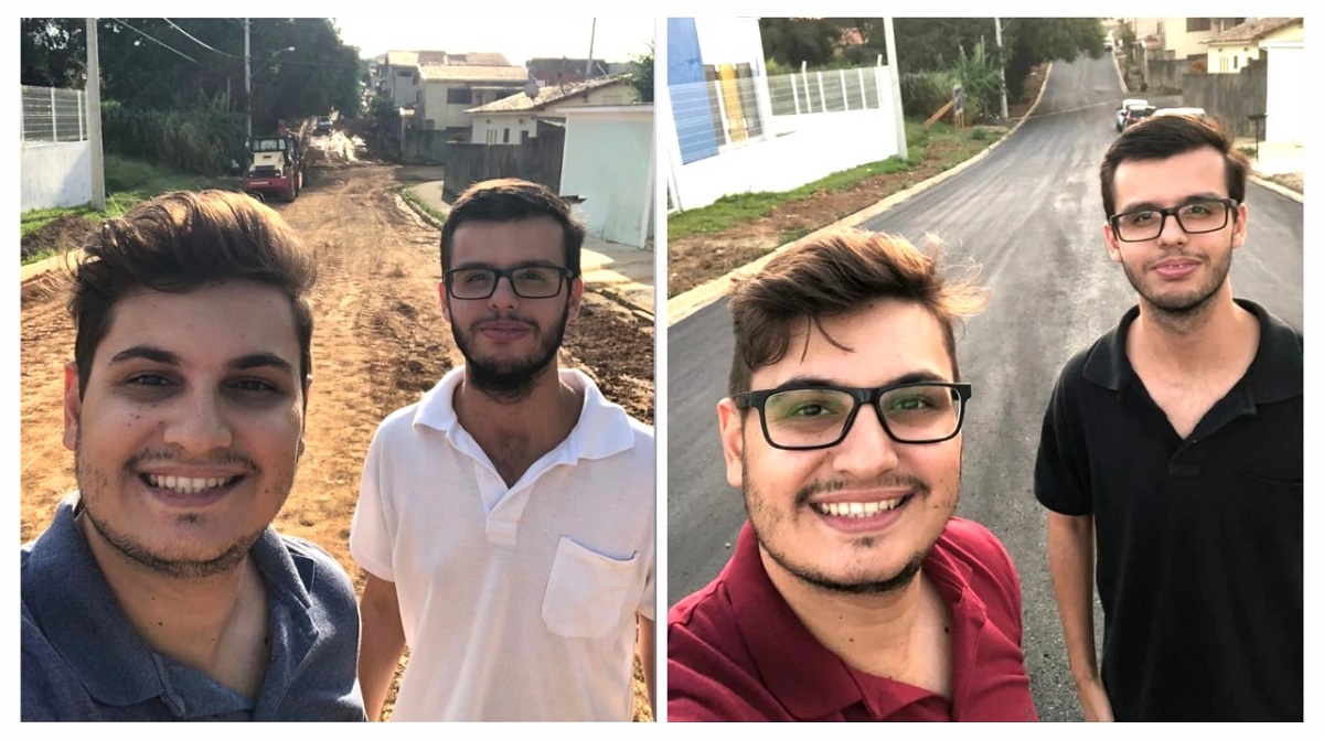 Rua Anatólio Pelegrini é asfaltada com recurso conquistado pelos vereadores Ruan Henrique e Vinícius Scarso