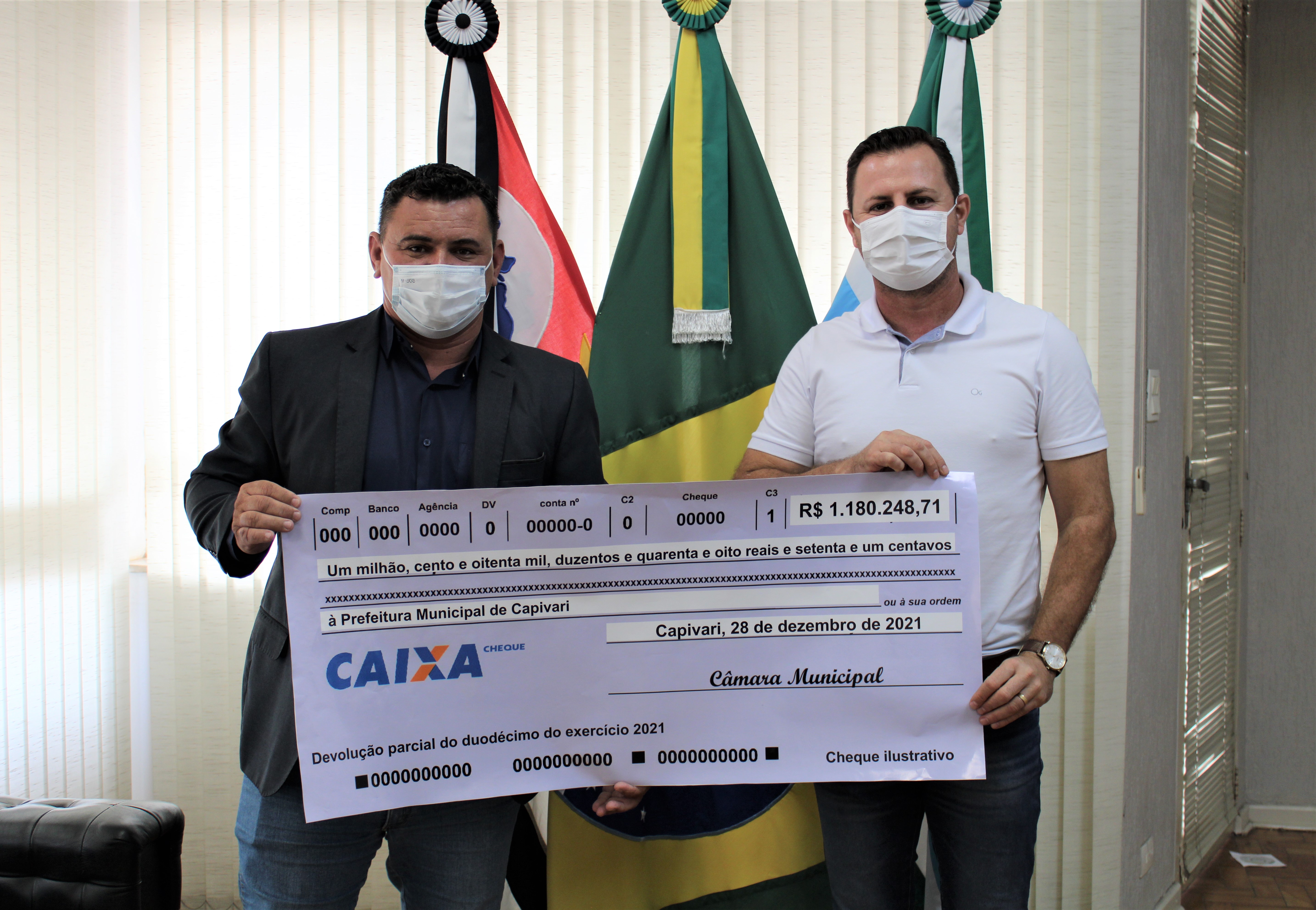 Câmara Municipal de Capivari devolve mais de R$ 1 milhão para a Prefeitura